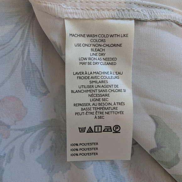 Anthropologie The Brielle Relaxed Buttondown Blouse Cream Floral Shirt - Picture 5 of 13